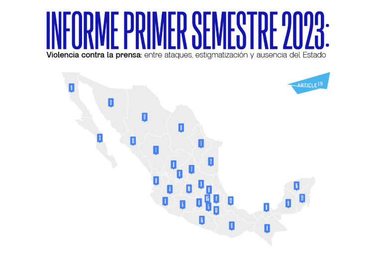 Durante el primer semestre de 2023, en México se agredió a un periodista cada 16 horas