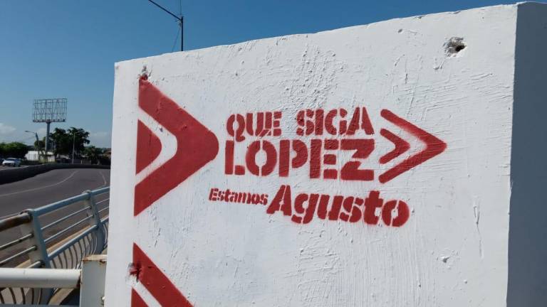 ‘Que siga López, estamos Agusto’, dicen pintas de propaganda que pusieron en Culiacán
