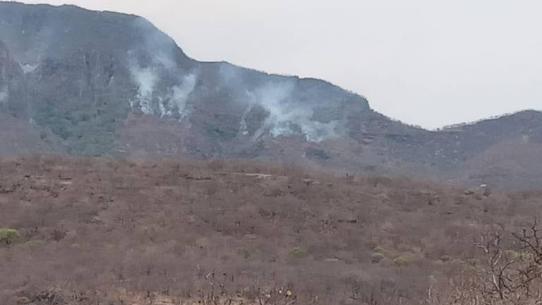 Zona de la sierra aledaña a Culiacán donde se está registrando un incendio forestal.