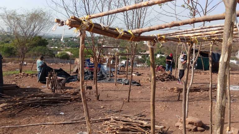 Zona del predio donde fueron desalojadas familias desplazadas por la violencia.
