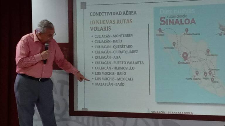 El Gobernador Rubén Rocha Moya dio a conocer las nuevas rutas que ampliarán la conectividad aérea de Sinaloa.