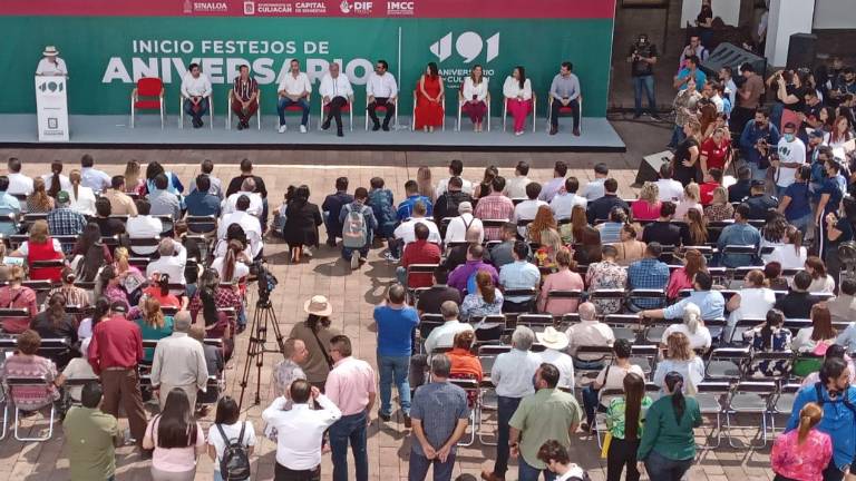 Inicio de los festejos por el aniversario de la fundación de Culiacán.