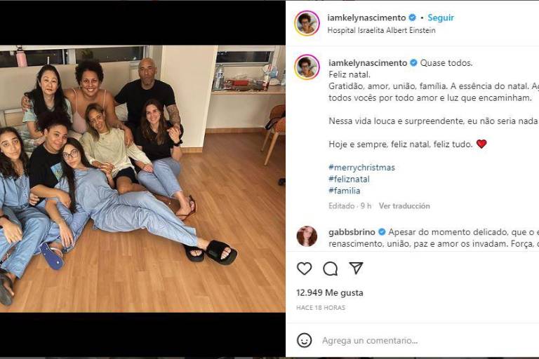 Familia de Pelé pasa la Navidad junto a él en el hospital