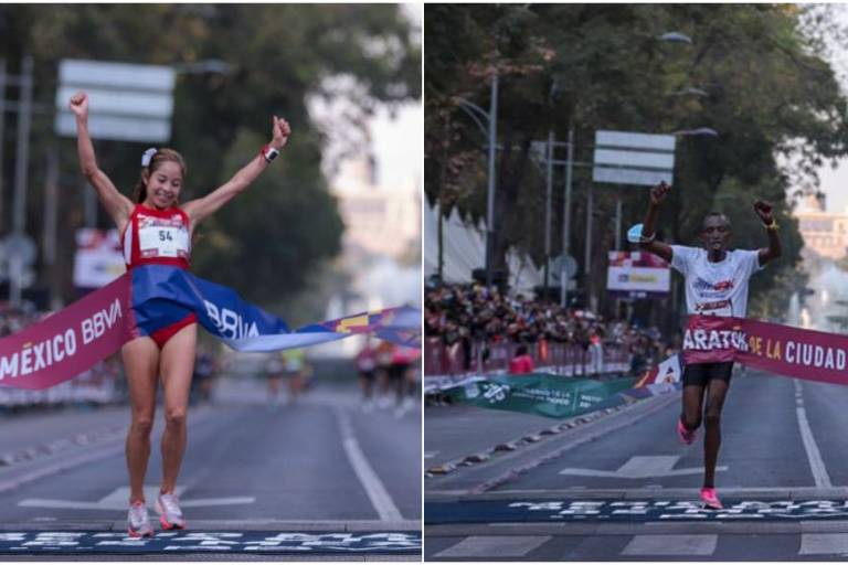 Una mexicana y un keniano ganan el Medio Maratón de la Ciudad de México en su regreso
