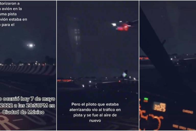 VIDEO: ‘Incidente’ aéreo es captado en AICM; piloto evita aterrizar en pista ocupada