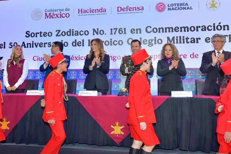 Honor y tradición resaltan el sorteo en territorio de Lotería Nacional que celebra el 50 Aniversario del Heroico Colegio Militar de Tlalpan