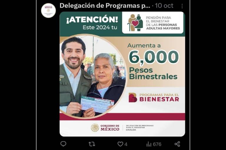 Promueven imagen de funcionario en redes sociales de la Delegación del Bienestar de Sinaloa