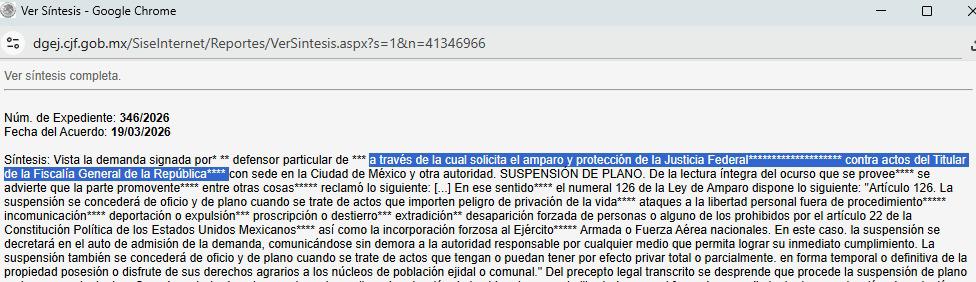 $!Mónica Zambada y ‘El Patas’ tramitaron amparos contra la FGR durante el operativo de El Salado
