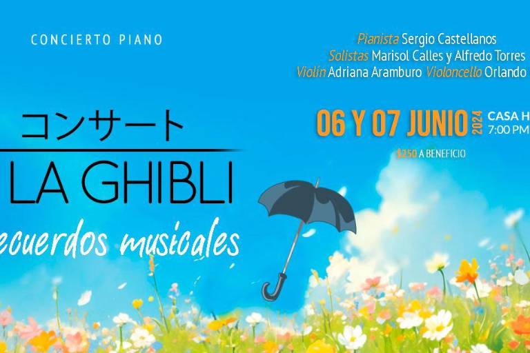 Concierto a la Ghibli: recuerdos musicales se presenta en Casa Haas