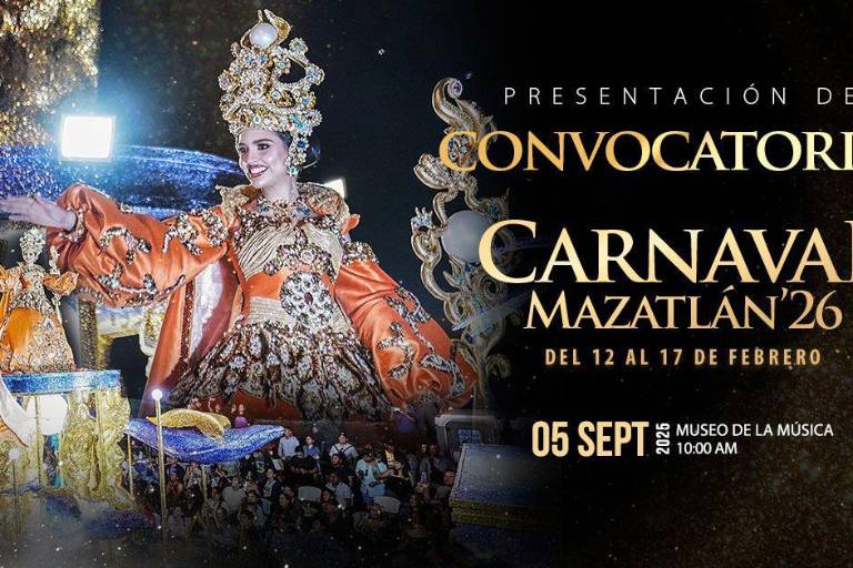 Este viernes 5 lanzarán las convocatorias para el Carnaval de Mazatlán 2026