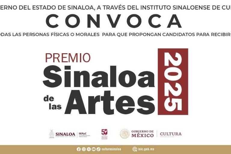 Lanzan la convocatoria al Premio Sinaloa de las Artes 2025