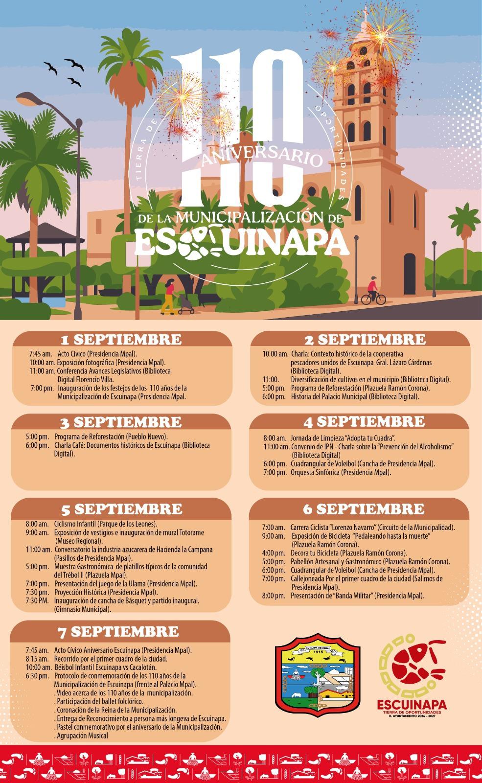 $!Se alista Escuinapa para celebrar 110 años de ser municipio
