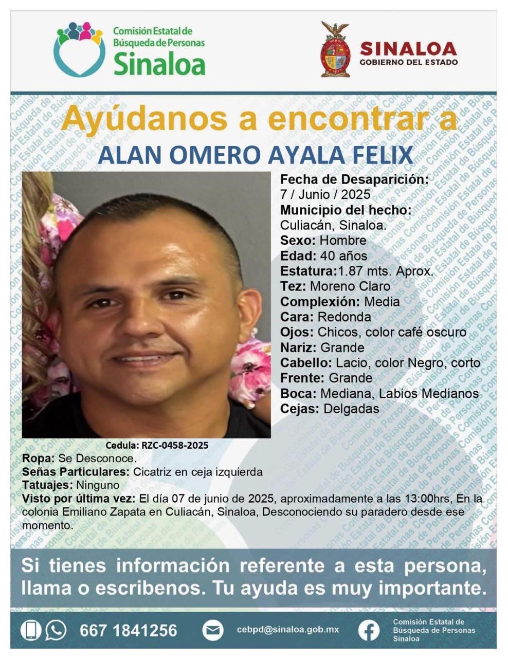 $!Buscan a Alan Omero, desaparecido desde el sábado en Culiacán
