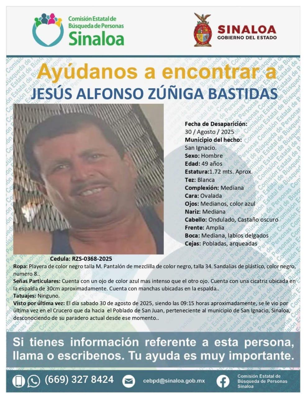 $!Continúa búsqueda de Jesús Alfonso a casi un año de su desaparición, en San Ignacio