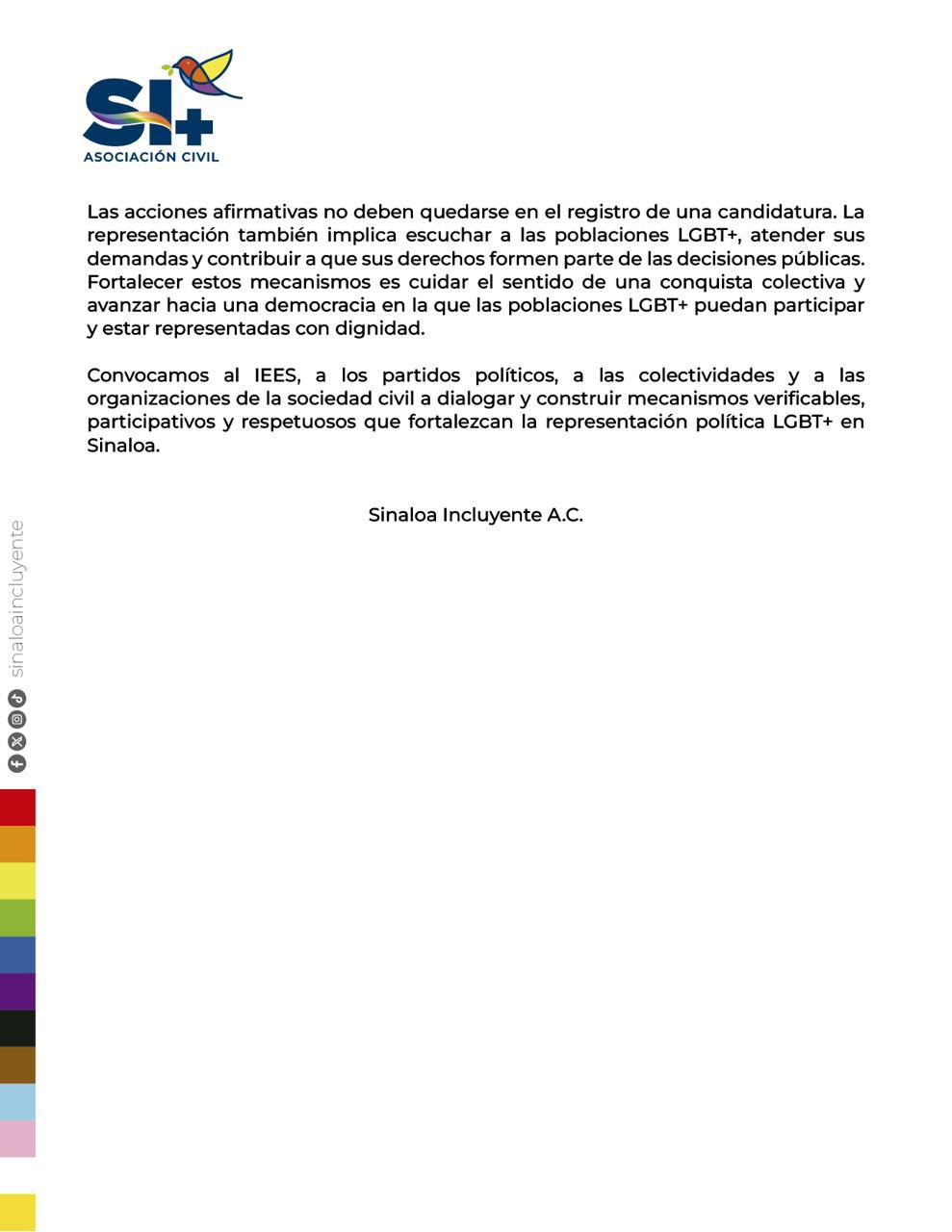 $!Piden al IEES fortalecer acciones afirmativas para candidaturas LGBT+ en Sinaloa