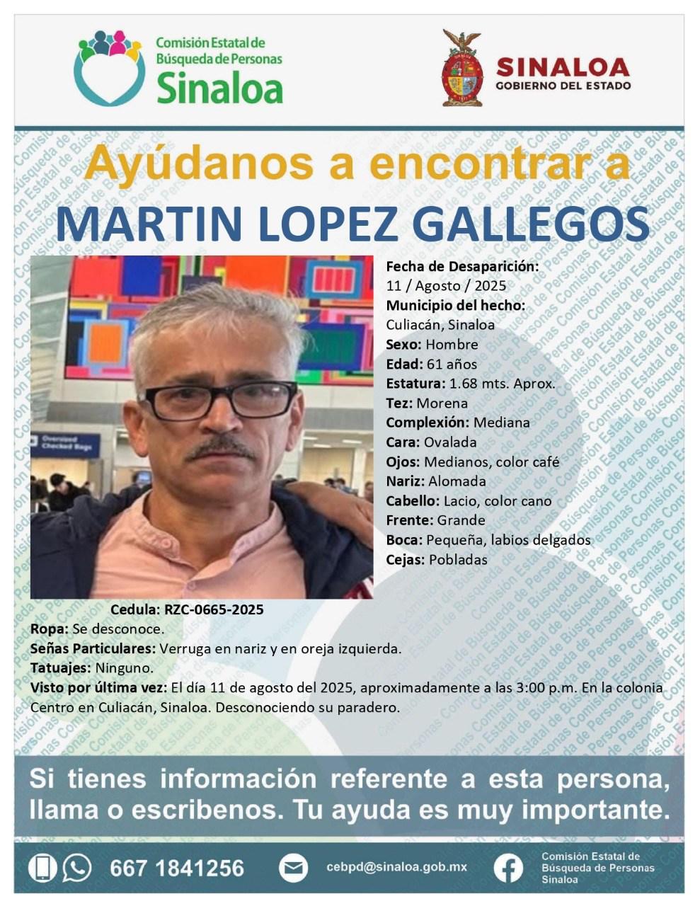 $!Buscan a dos hombres desaparecidos en Culiacán y Ahome; emiten fichas de localización