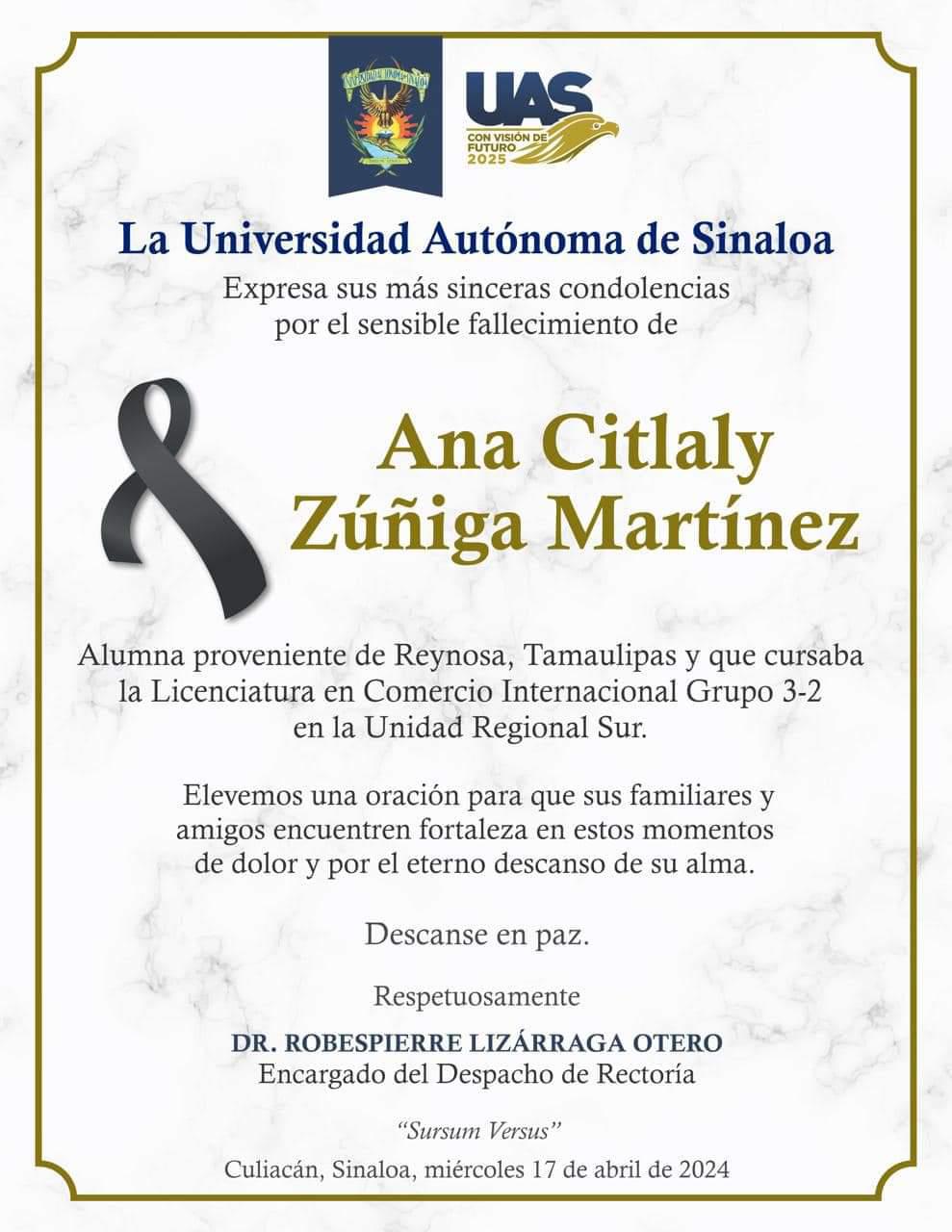 $!Familia de joven atropellada en Mazatlán pide apoyo para trasladar su cuerpo a Reynosa