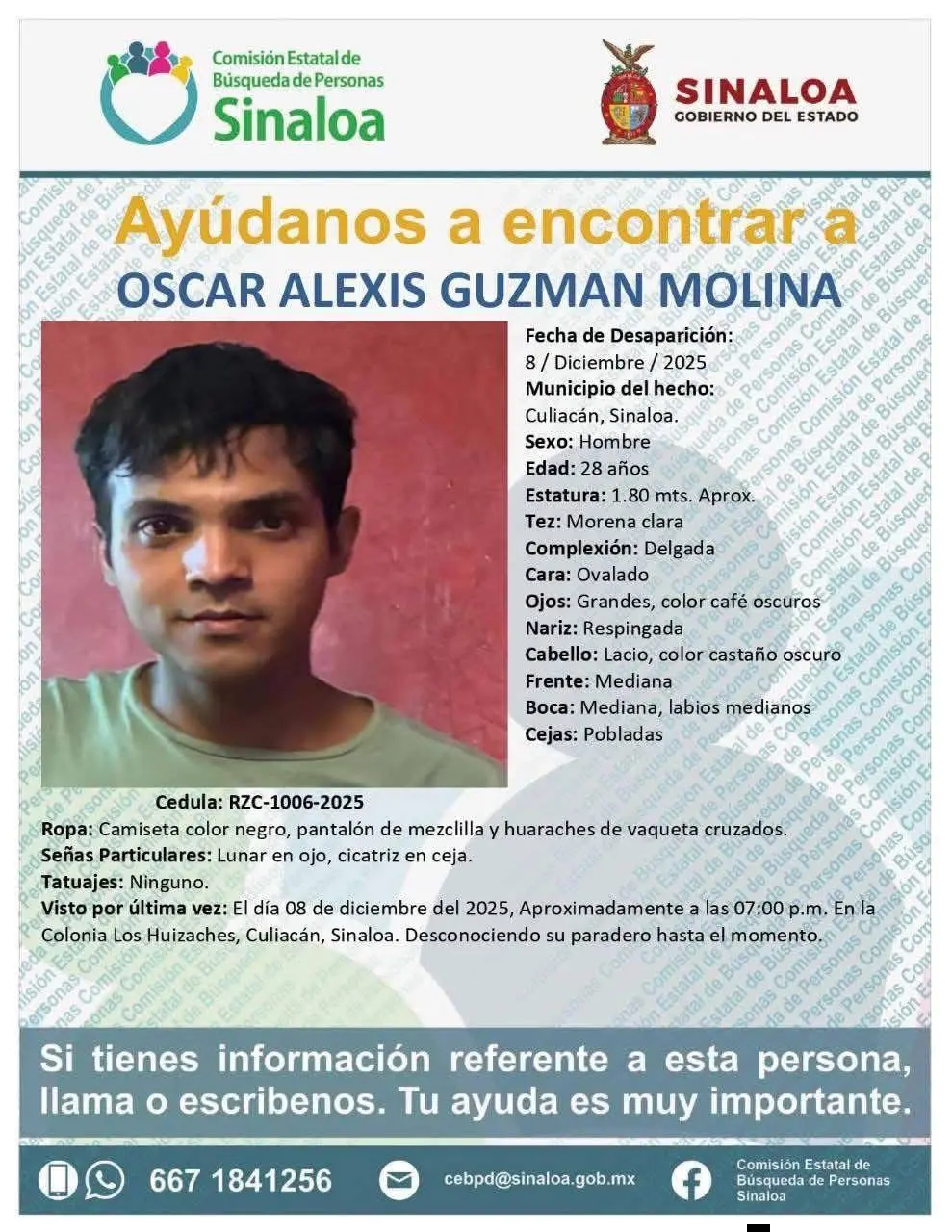$!Buscan a Oscar y Jahaziel, desaparecidos el 8 de diciembre en Culiacán