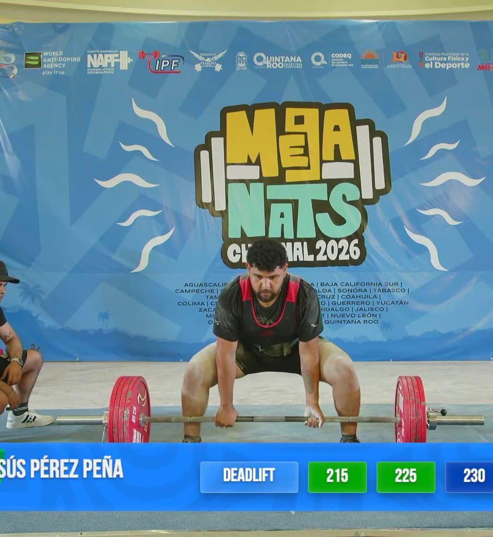 $!Alfonso Osuna rompe cinco récords nacionales en el Campeonato de Powerlifting 2026