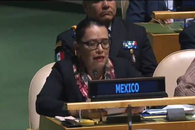 ‘No fabricamos armas, ni consumimos drogas, pero sí ponemos los muertos’, reclama Rosa Icela en la ONU