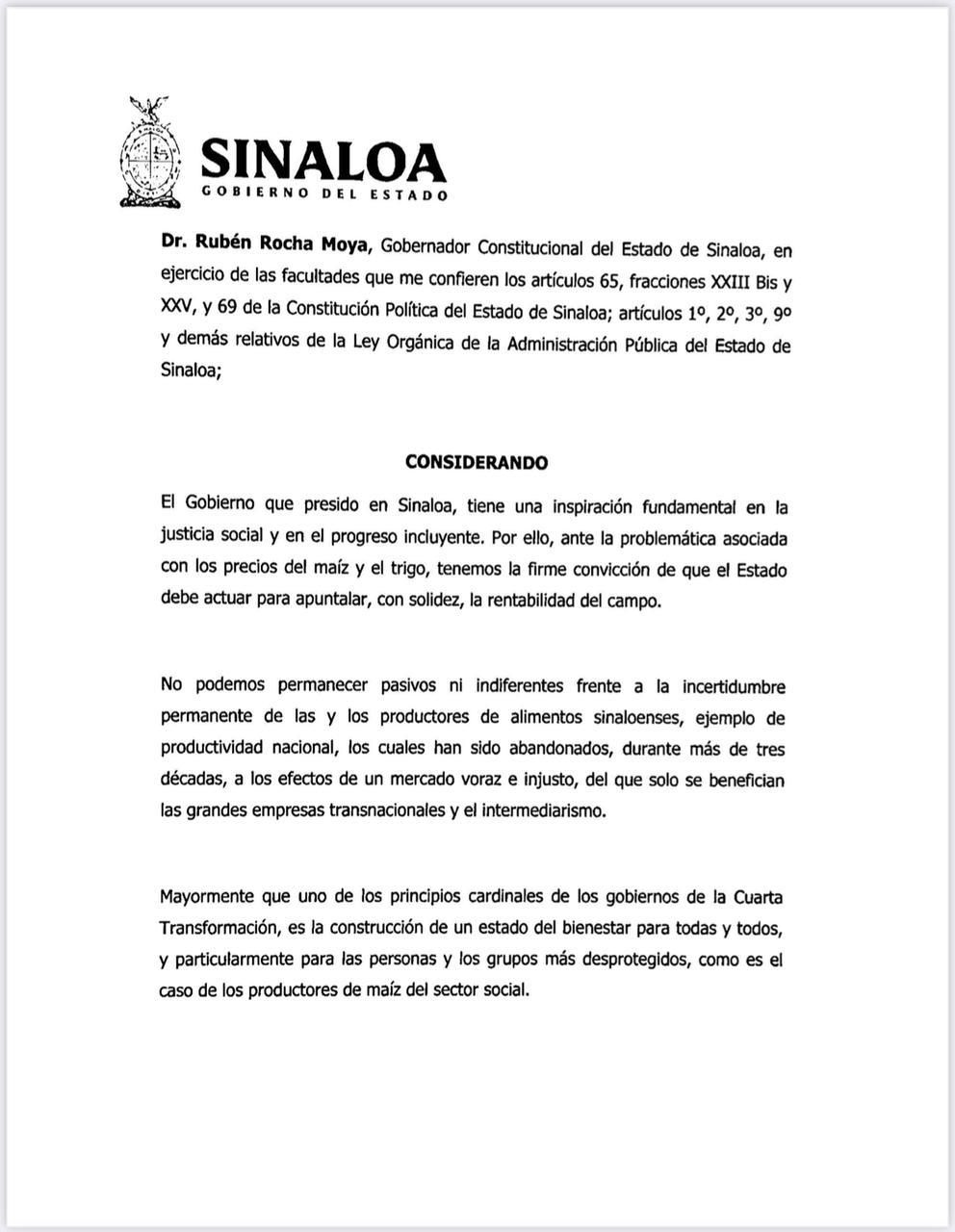 $!Gobierno del Estado inicia este lunes proceso de compra de 500 mil toneladas de maíz