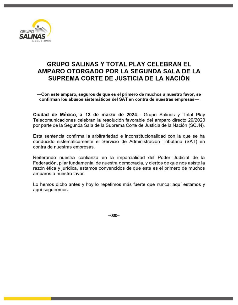 $!Corte perdona a Salinas Pliego deuda fiscal por 640 millones de pesos