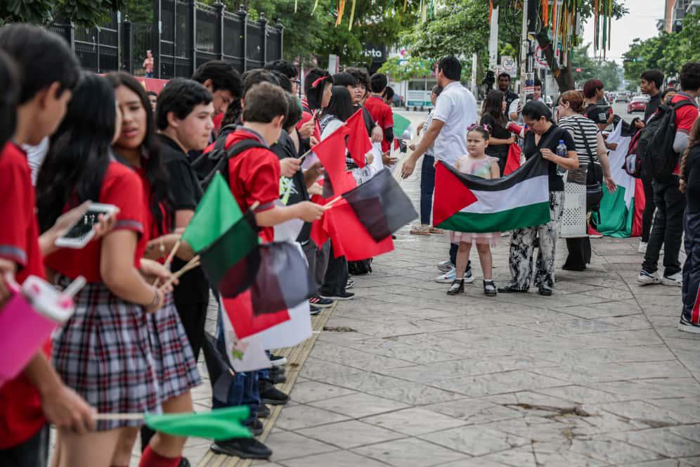 $!Estudiantes en Culiacán se manifiestan para exigir paz en Palestina