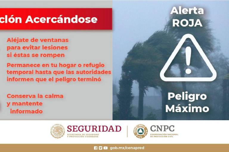 Lanzan alerta roja por ‘Pamela’ para el centro y sur de Sinaloa; está a 277 kilómetros de Mazatlán