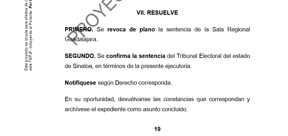 $!Proyecto del TEPJF plantea revocar fallo sobre violencia política contra Almendra Negrete
