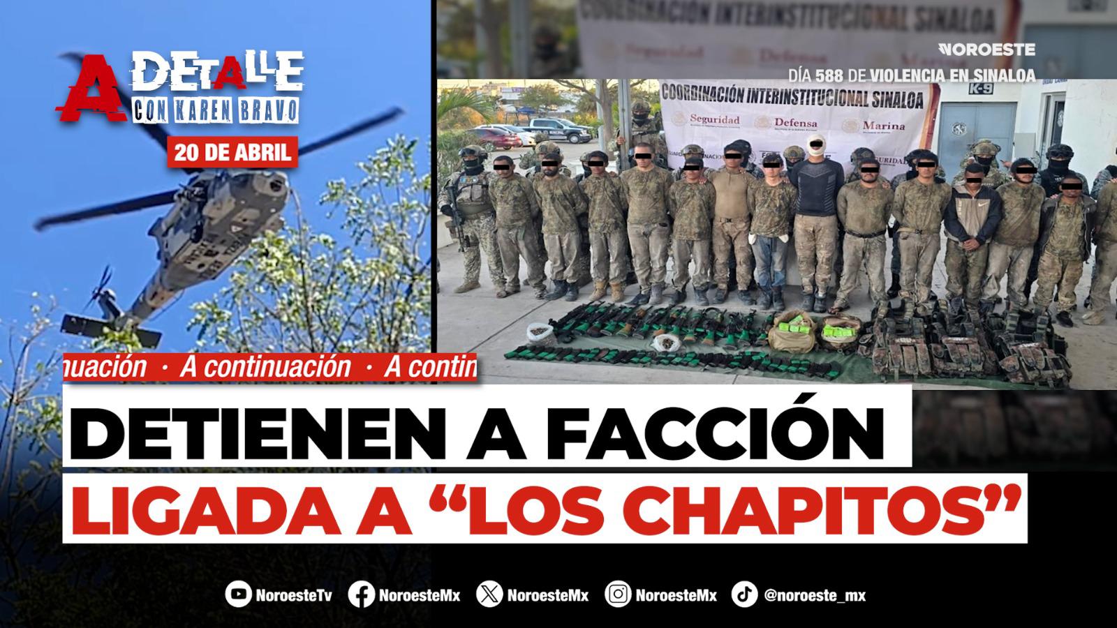 Este lunes A Detalle: Capturan a 14 hombres ligados a ‘Los Chapitos’ tras operativo en Escuinapa, Sinaloa