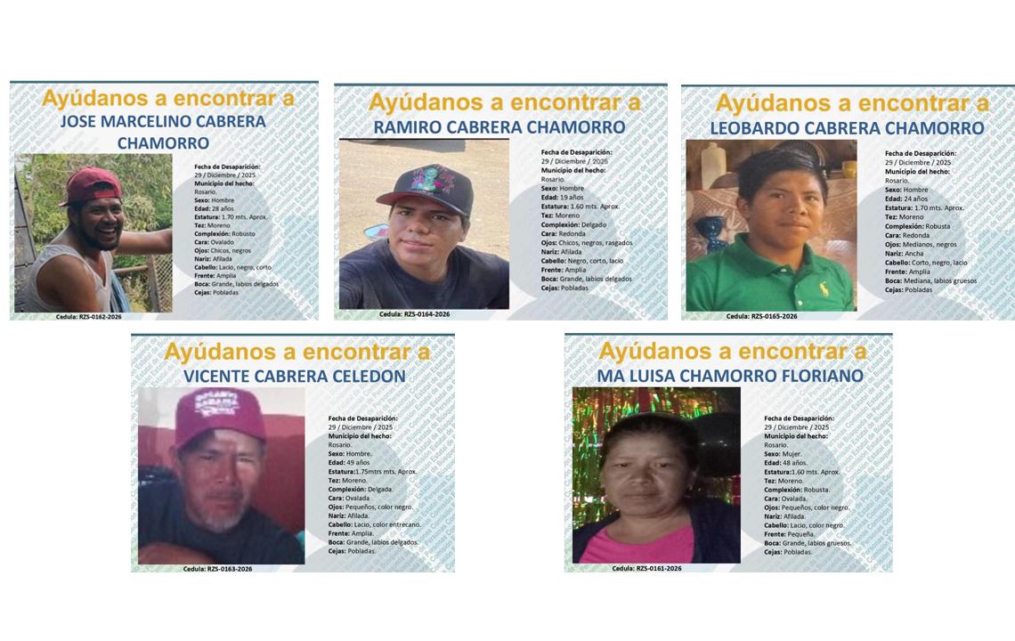 Buscan a cinco miembros de una familia desaparecida en Chilillos, Rosario