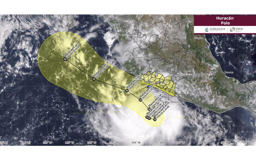 Polo se convierte en huracán; Sinaloa, en alerta por lluvias