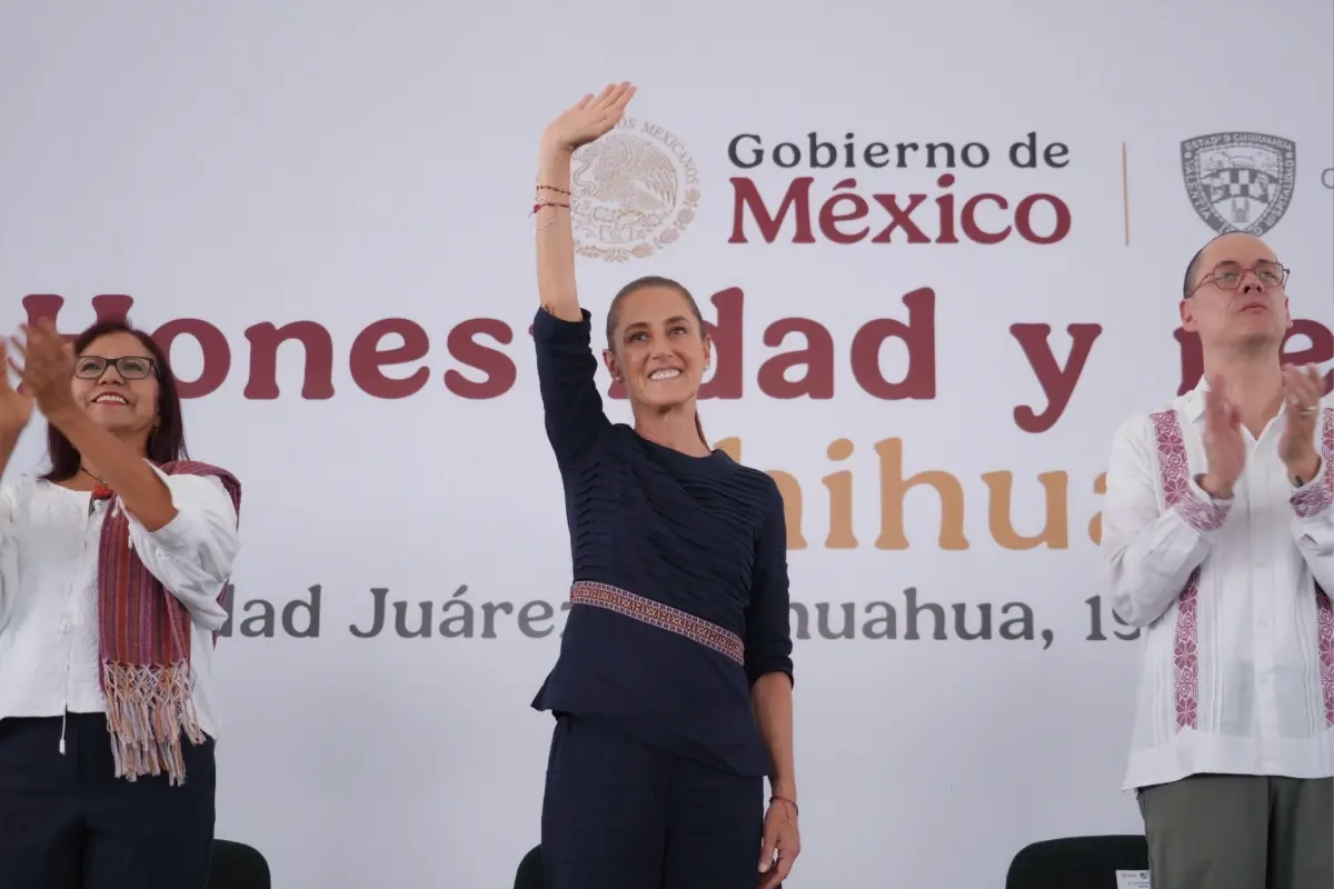 ‘Nos toca defender la patria’: Sheinbaum hace llamado desde la frontera en Chihuahua