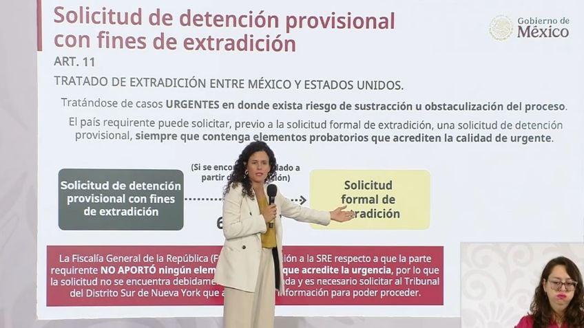 México descarta urgencia en petición de EU para detener a Rocha Moya