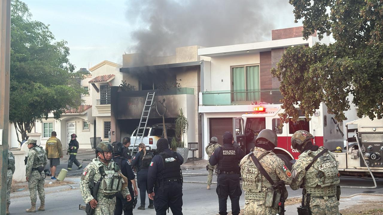 Vandalizan vivienda en Stanza Cantabria, en Culiacán; impactan vehículo y le prenden en fuego