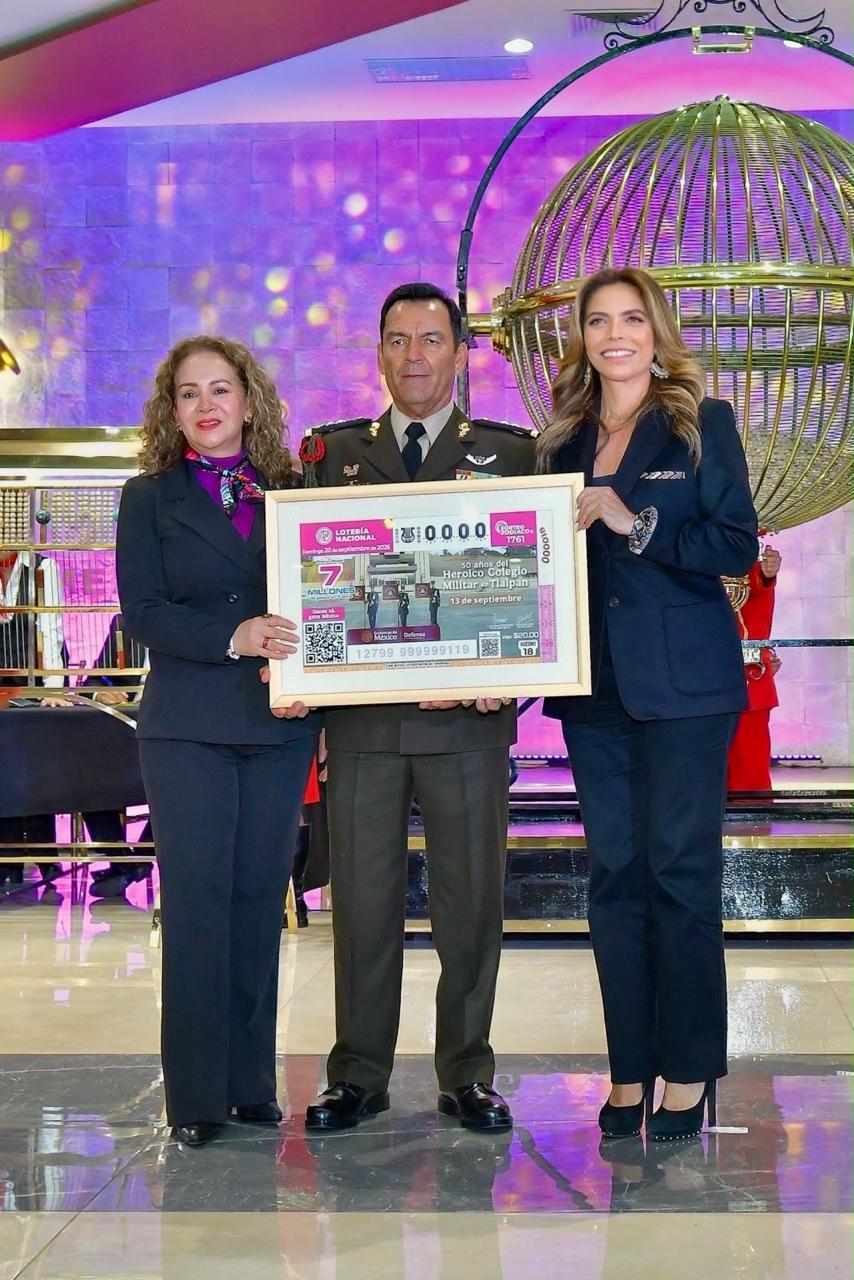 Honor y tradición resaltan el sorteo en territorio de Lotería Nacional que celebra el 50 Aniversario del Heroico Colegio Militar de Tlalpan
